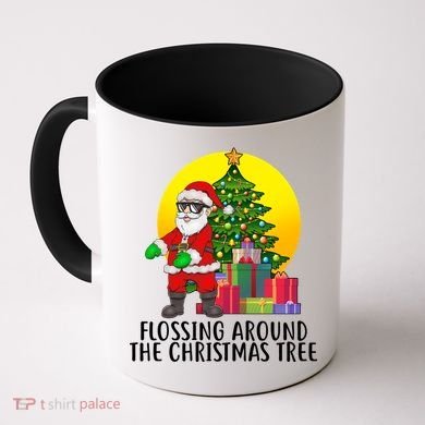 Flossing Around The Christmas Tree Coffee Mug