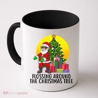 Flossing Around The Christmas Tree Coffee Mug thumb 0