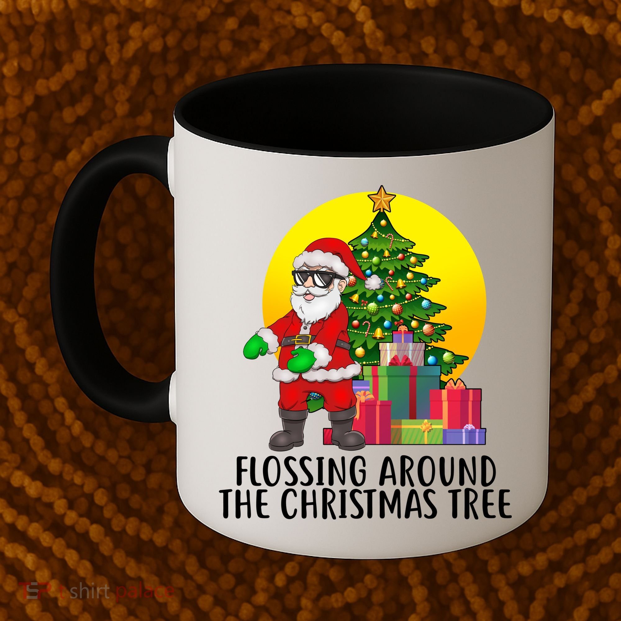 Flossing Around The Christmas Tree Coffee Mug