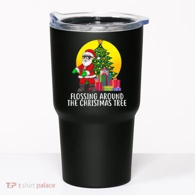 Flossing Around The Christmas Tree Tumbler