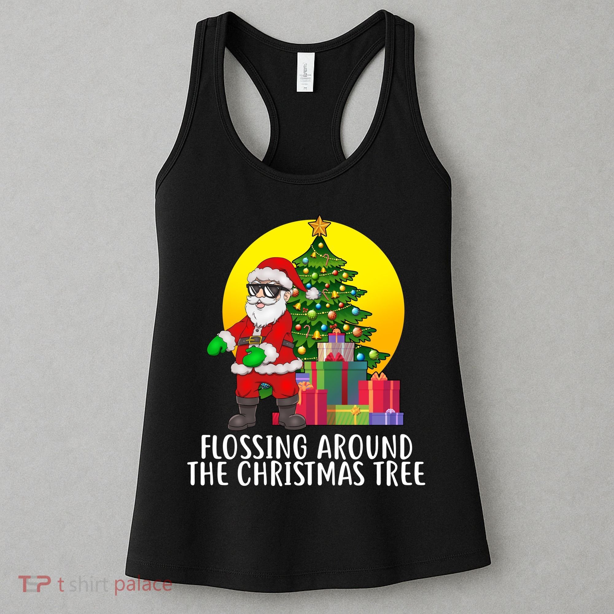 Flossing Around The Christmas Tree Women's Tank Top