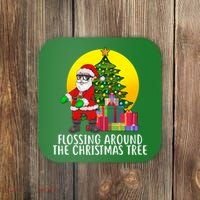 Flossing Around The Christmas Tree Coaster thumb 0
