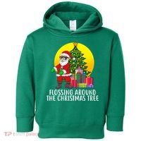 Flossing Around The Christmas Tree Toddler Hoodie thumb 0