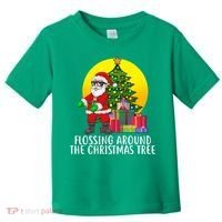Flossing Around The Christmas Tree Toddler T-Shirt thumb 0