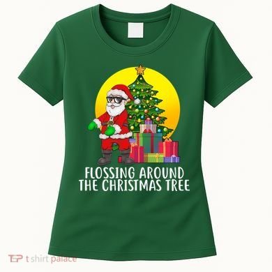 Flossing Around The Christmas Tree Women's T-Shirt