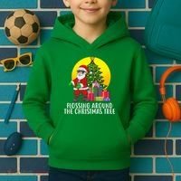 Flossing Around The Christmas Tree Kids Hoodie thumb 2