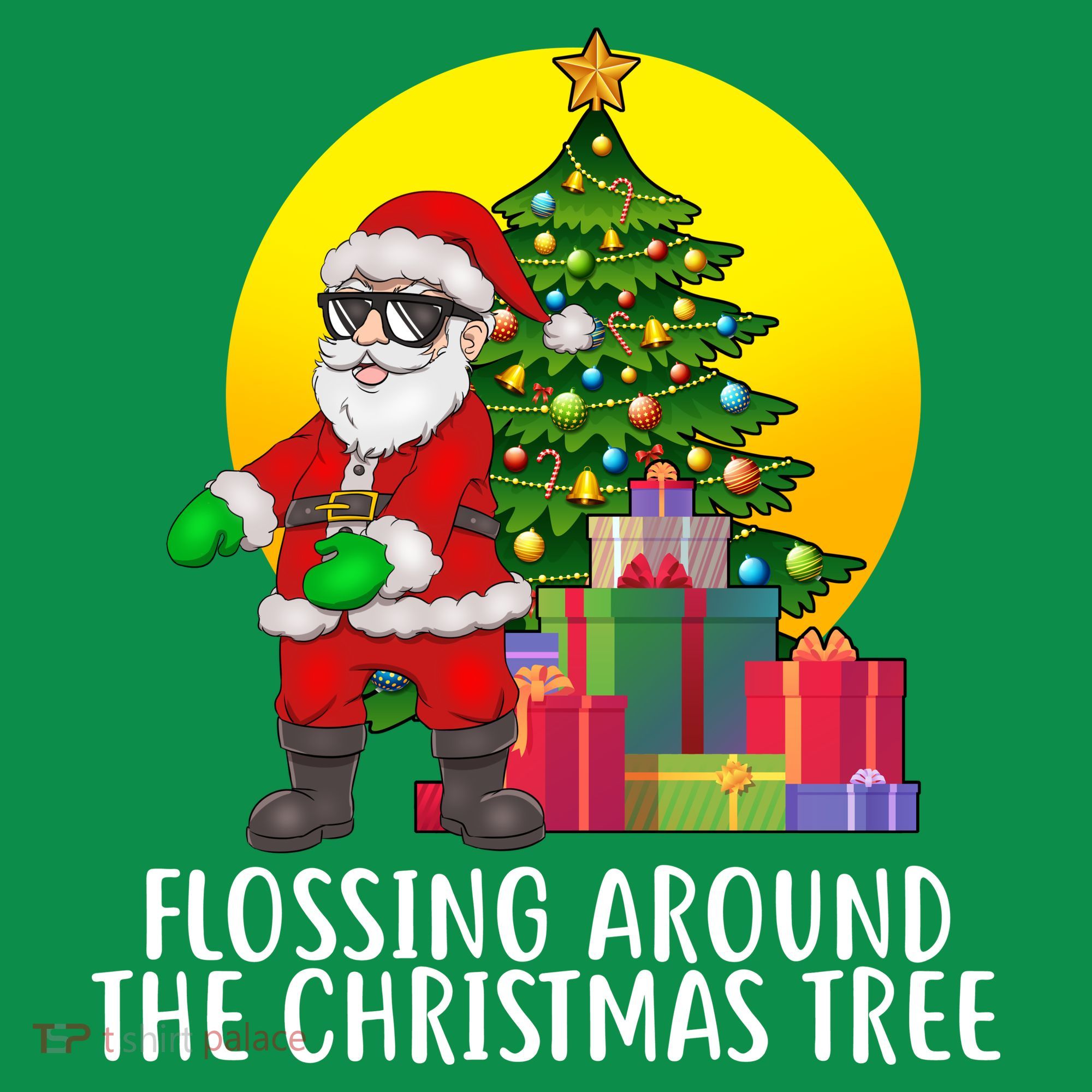 Flossing Around The Christmas Tree Kids Hoodie