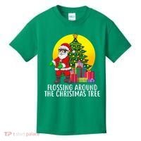 Flossing Around The Christmas Tree Kids T-Shirt thumb 0