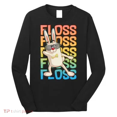 Flossing Easter Bunny Long Sleeve Shirt