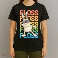 Flossing Easter Bunny T-Shirt thumb 4