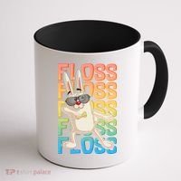 Flossing Easter Bunny Coffee Mug thumb 1
