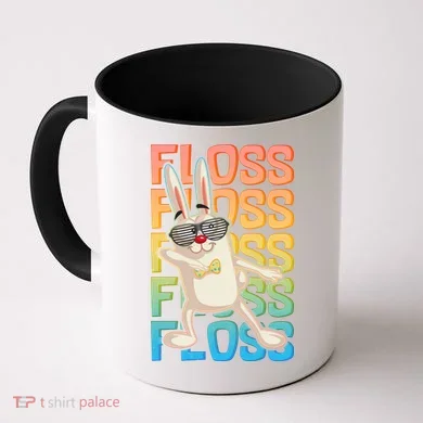 Flossing Easter Bunny Coffee Mug