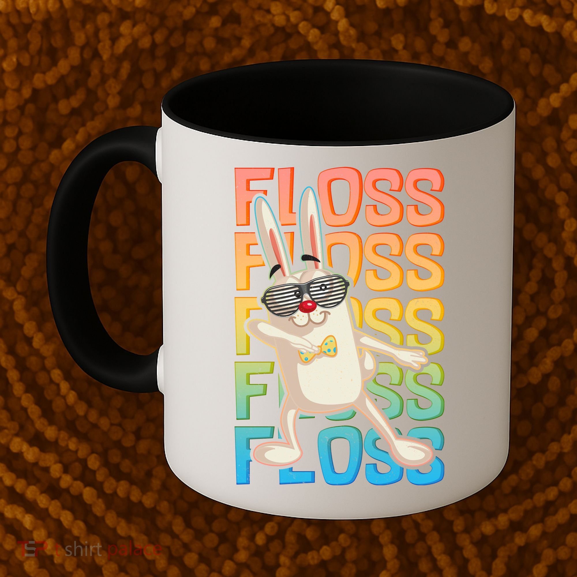 Flossing Easter Bunny Coffee Mug
