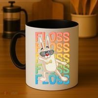Flossing Easter Bunny Coffee Mug thumb 4