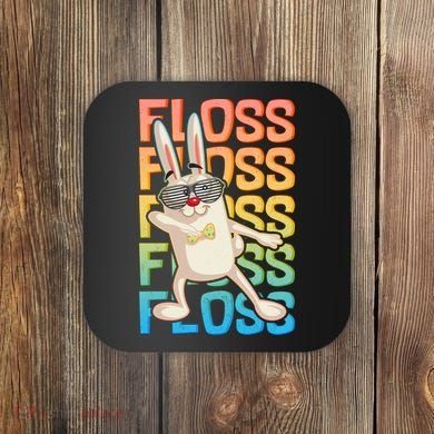 Flossing Easter Bunny Coaster