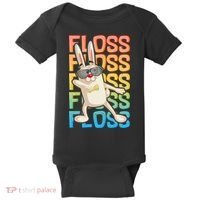 Flossing Easter Bunny Baby Bodysuit thumb 0