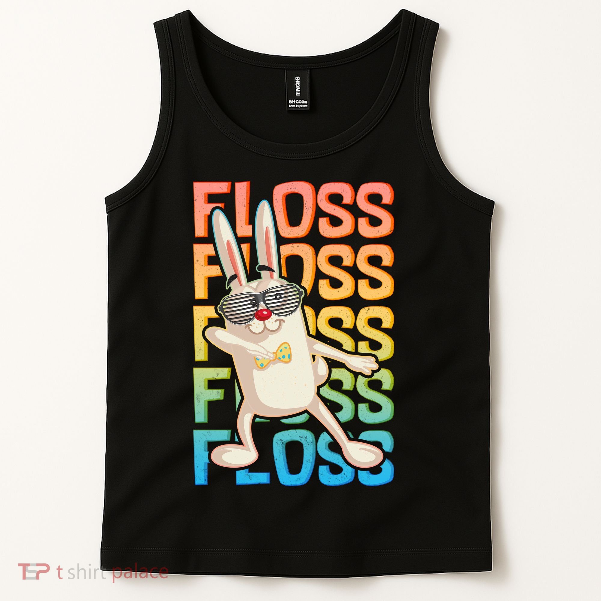 Flossing Easter Bunny Tank Top