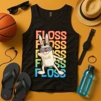 Flossing Easter Bunny Tank Top thumb 4