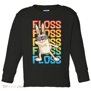 Flossing Easter Bunny Toddler Long Sleeve