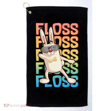 Flossing Easter Bunny Golf Towel