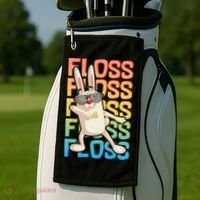 Flossing Easter Bunny Golf Towel thumb 2