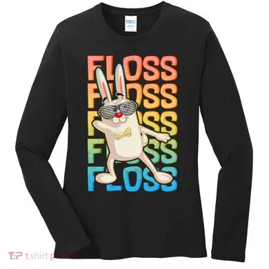 Flossing Easter Bunny Women's Long Sleeve Shirt