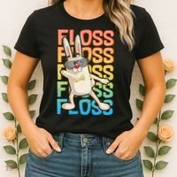 Flossing Easter Bunny Women's T-Shirt thumb 2