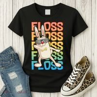Flossing Easter Bunny Women's T-Shirt thumb 3