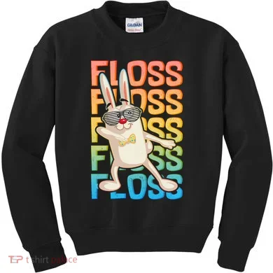 Flossing Easter Bunny Kids Sweatshirt