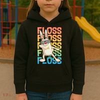 Flossing Easter Bunny Kids Hoodie thumb 3