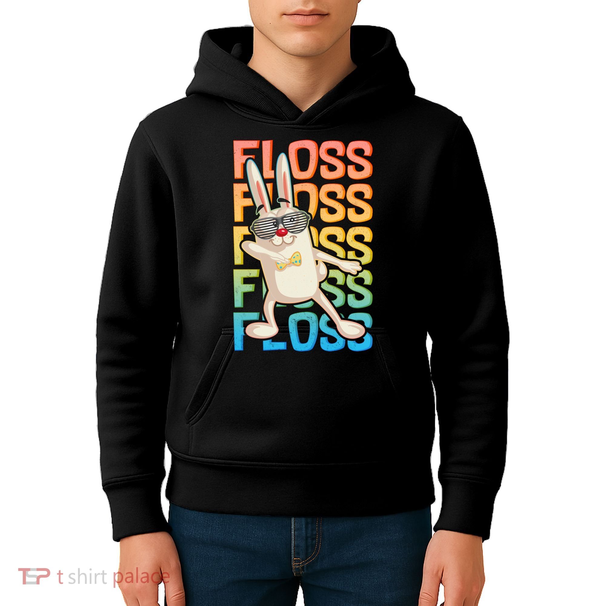 Flossing Easter Bunny Kids Hoodie