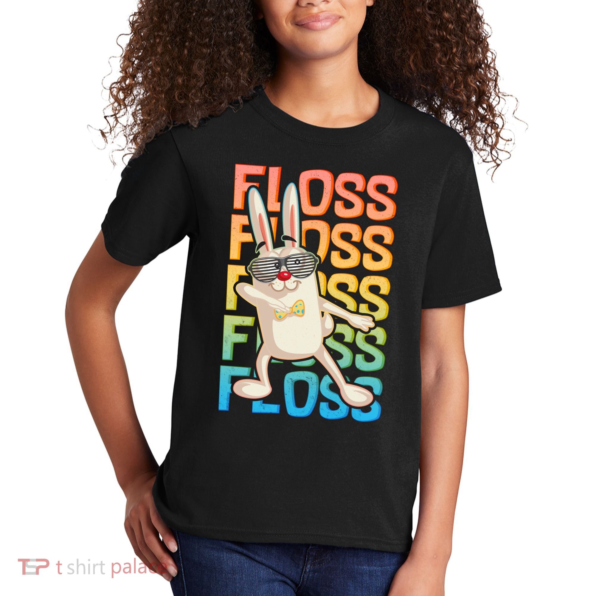 Flossing Easter Bunny Kids T-Shirt