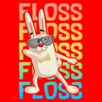 Flossing Easter Bunny Santa Hat thumb 1