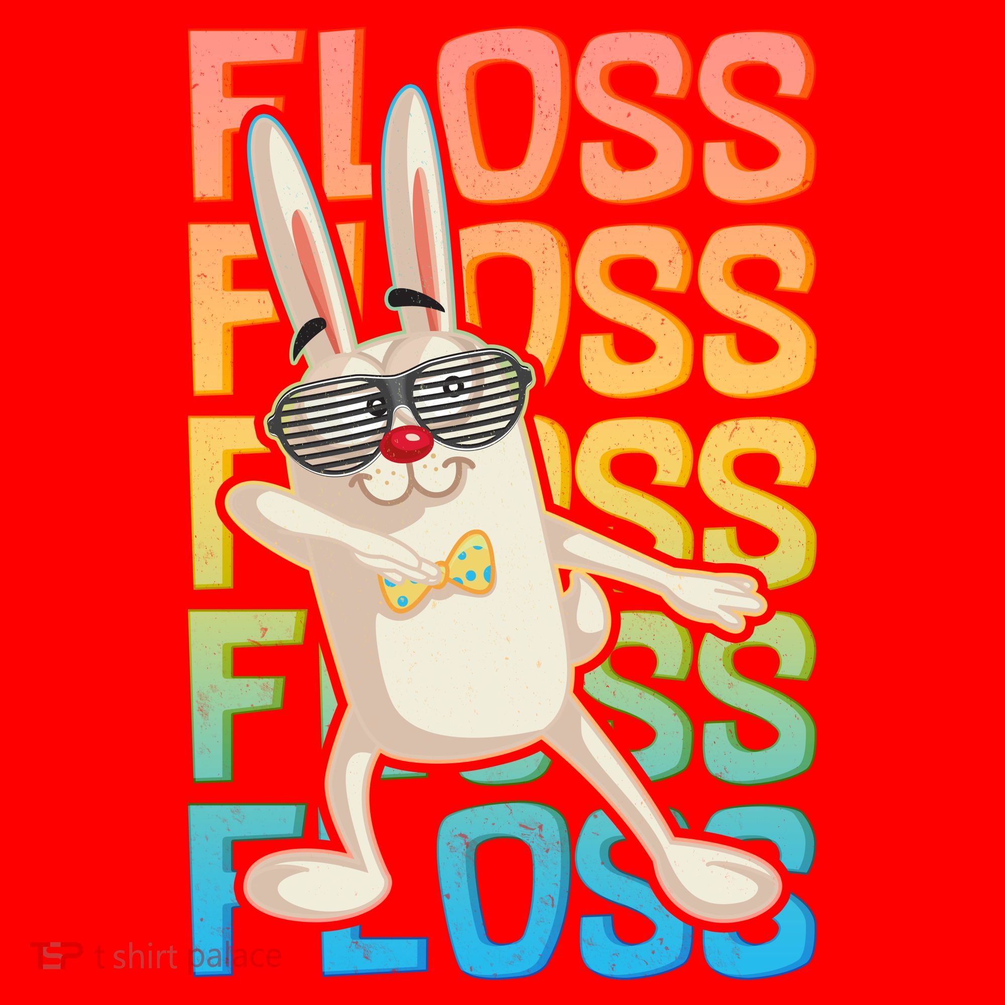 Flossing Easter Bunny Santa Hat
