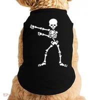 Flossing Skeleton  Doggie Tank thumb 0