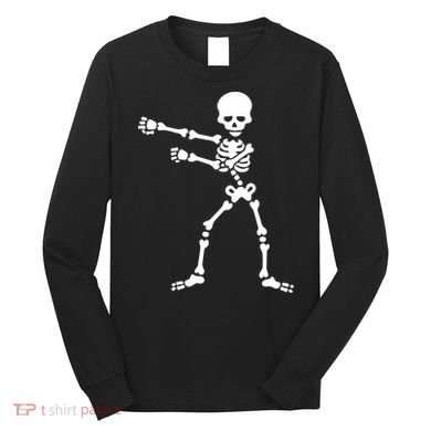 Flossing Skeleton  Long Sleeve Shirt