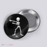 Flossing Skeleton Button