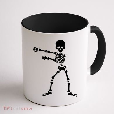 Flossing Skeleton  Coffee Mug back