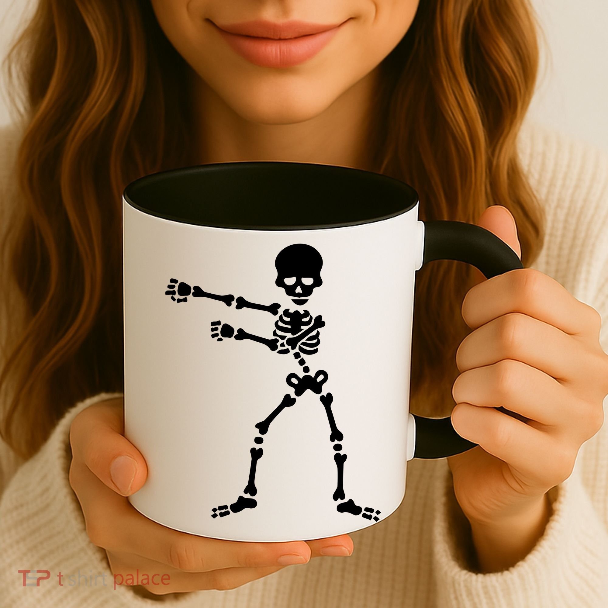 Flossing Skeleton  Coffee Mug
