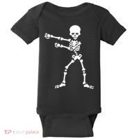 Flossing Skeleton  Baby Bodysuit thumb 0