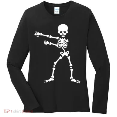 Flossing Skeleton  Women's Long Sleeve Shirt