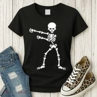 Flossing Skeleton  Women's T-Shirt thumb 3