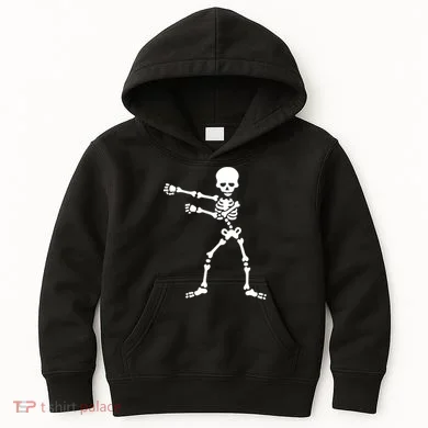 Flossing Skeleton  Kids Hoodie