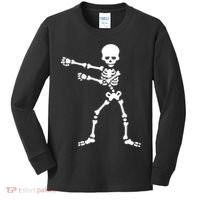 Flossing Skeleton  Kids Long Sleeve Shirt thumb 0