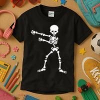 Flossing Skeleton  Kids T-Shirt thumb 3