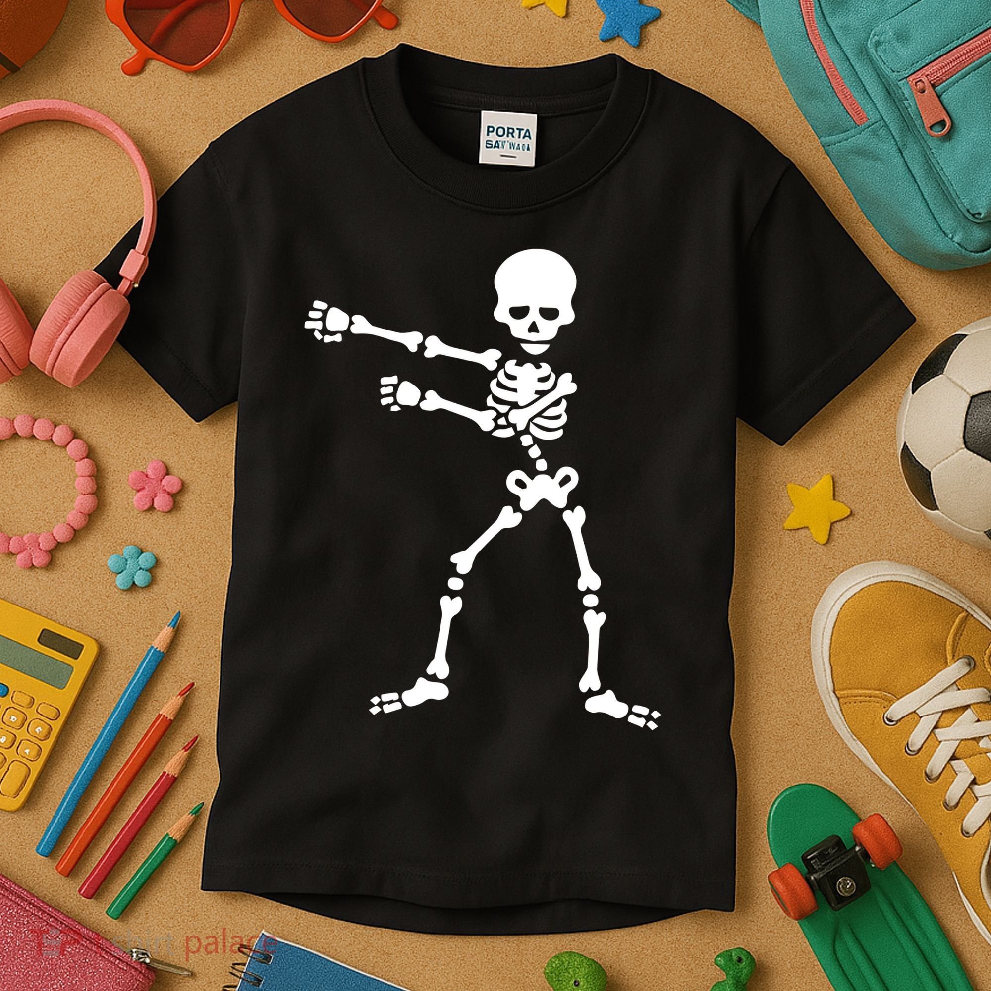 Flossing Skeleton  Kids T-Shirt
