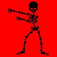 Flossing Skeleton  Santa Hat thumb 1