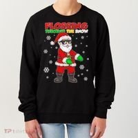 Flossing Through The Snow Santa Women's Sweatshirt thumb 0