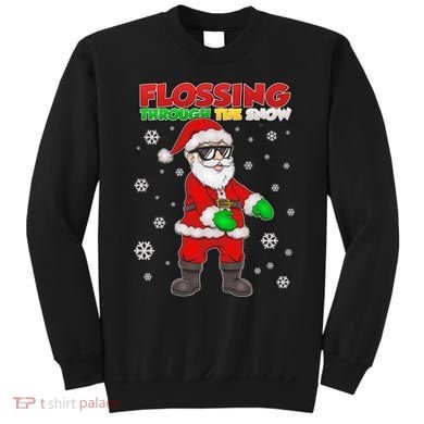 Flossing Through The Snow Santa Sweatshirt