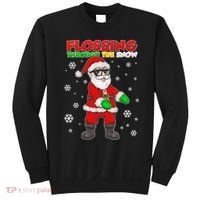 Flossing Through The Snow Santa Sweatshirt thumb 0